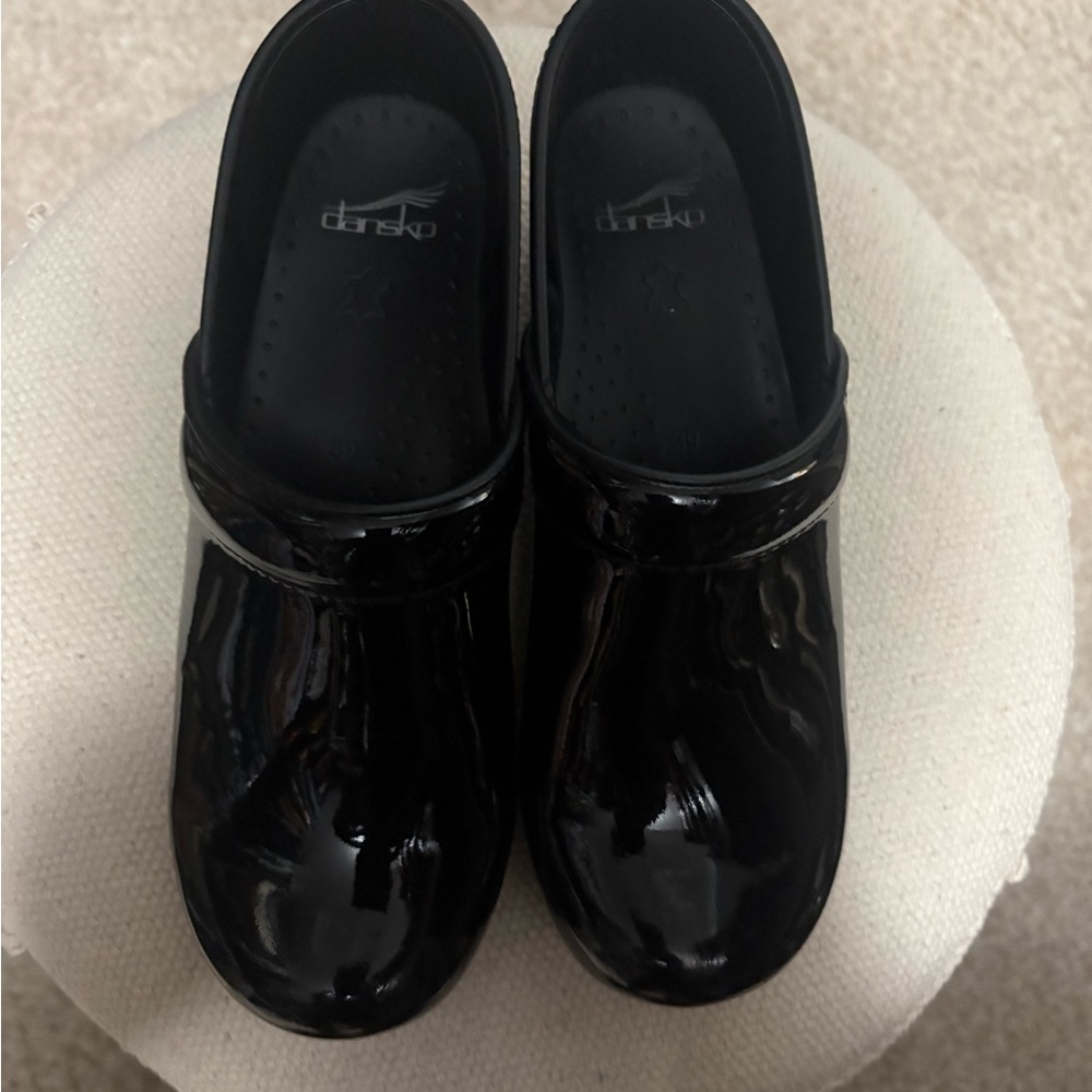 Dansko Shiny Black Clogs